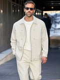 Leisure Relaxed Fit Jacket Set Sets coofandy