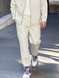 Leisure Relaxed Fit Jacket Set Sets coofandy