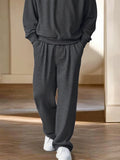 Athleisure Textured Matching Set Sets coofandy