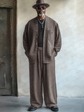 Vintage Comfort 2-Piece Set Sets coofandy Brown M