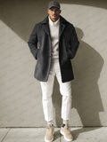 Urban Herringbone Tweed Overcoat Coat coofandy