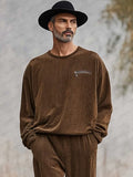 Simple Corduroy 2-Piece Outfits Sets coofandy