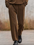 Simple Corduroy 2-Piece Outfits Sets coofandy