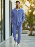 Athleisure 2-Piece Matching Sets Sets coofandy Blue M
