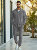 Athleisure 2-Piece Matching Sets Sets coofandy Grey M