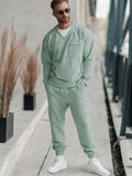 Comfy Leisure 2-Piece Sweatsuit Sets coofandy Light Green M