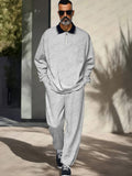 Athleisure Comfort 2-Piece Set Sets coofandy White Grey M