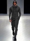 Unique Warm Slim Fit 2-Piece Set Sets coofandy Dark Grey M