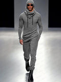 Unique Warm Slim Fit 2-Piece Set Sets coofandy Light Grey M