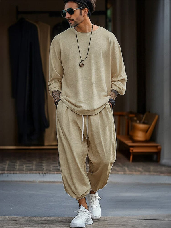 Cozy Relaxed Fit 2-Piece Set Sets coofandy Khaki M