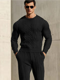 Soft Stretch Knitted 2-Piece Set Sets coofandy
