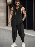 Stylish Knit Athletic 2-Piece Set Sets coofandy Black M