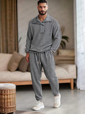Ultimate Comfort Tracksuit Set Sets coofandy Grey M