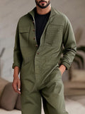 Relaxed Fit 100% Cotton Jumpsuit Jumpsuit coofandy