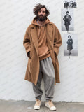Urban Casual Tweed Coat Coat coofandy Brown M