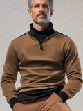 Vintage Fashion Turtleneck Top Tops coofandy Brown M