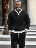 Urban Fashion Colorblock Tracksuit Set Sets coofandy
