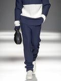 Smart Casual Color-Block Knit Set Sets coofandy