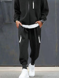Streetwear Polar Fleece Matching Set Sports Set coofandy