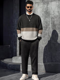 Cozy Sophisticated Color Block Set Sets coofandy Dark Grey M