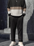 Cozy Sophisticated Color Block Set Sets coofandy