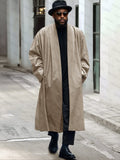 Lightweight Loose Fit Trench Coat Coat coofandy Khaki M