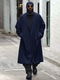 Urban Lightweight Trench Coat Coat coofandy Navy Blue M