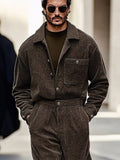 Retro Style Corduroy 2-Piece Set Sets coofandy