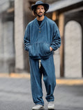 Effortless Style Denim Matching Set Sets coofandy Blue M