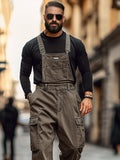 Utility Twill Cotton Cargo Overalls Pants coofandy