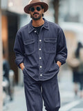Urban Casual Denim Co-ord Set Sets coofandy