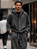 Trendy Streetwear Two-Piece Denim Outfit Sets coofandy