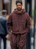 Athleisure Streetwear Denim 2-Piece Matching Set Sets coofandy