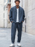 Urban Cowboy Jacket Pants Set Sets coofandy Denim Blue M