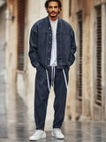 Timeless Denim Look 2-Piece Set Sets coofandy Dark Blue M