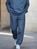 Athleisure 100% Cotton Denim Matching Set Sets coofandy