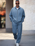 Athleisure Denim Jacket Pants Set Sets coofandy Blue M