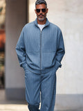 Athleisure Denim Jacket Pants Set Sets coofandy