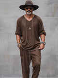 Refined Comfort Suede 2-Piece Set Sets coofandy