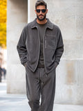 Versatile Corduroy Jacket Pants Set Sets coofandy