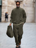 Subtle Sophistication Corduroy 2-Piece Set Sets coofandy Army Green M