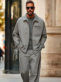 Workwear Inspired Jacket Pants Set Sets coofandy