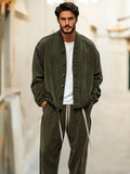 Effortless Style Corduroy Jacket Set Sets coofandy