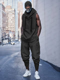 Active Denim 2-Piece Streetwear Set Sets coofandy Dark Gray M