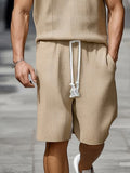 Comfort Stripe Textured Casual Set