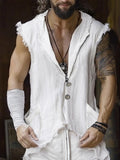 Casual Raw Edge Design Cotton Set