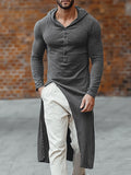 Stylish Longline Split Hooded Top