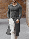 Stylish Longline Split Hooded Top