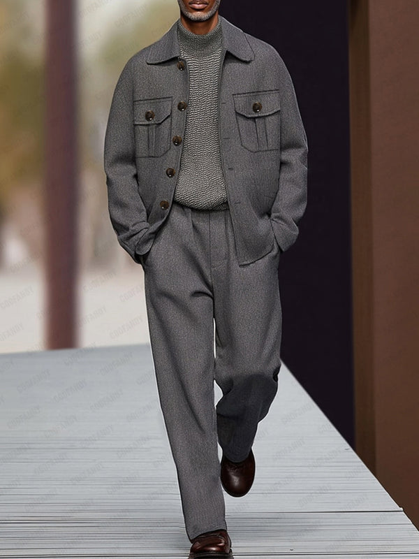 Refined Leisure Jacket Pants Set