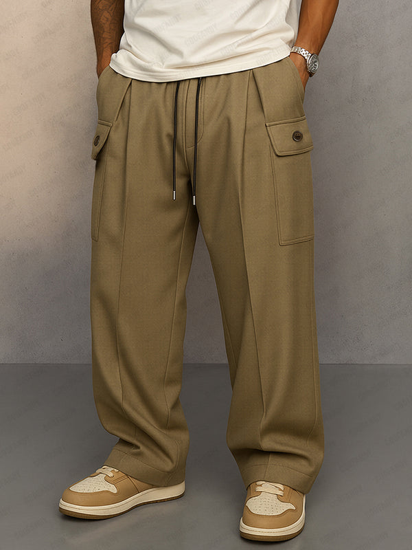 Daily Casual Drawstring Cargo Pants